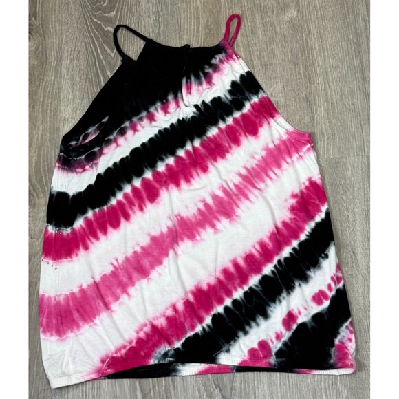 INC International Concepts Tie Dye Tank Top Medium Studs Pink Boho Festival Vibe - Picture 7 of 9